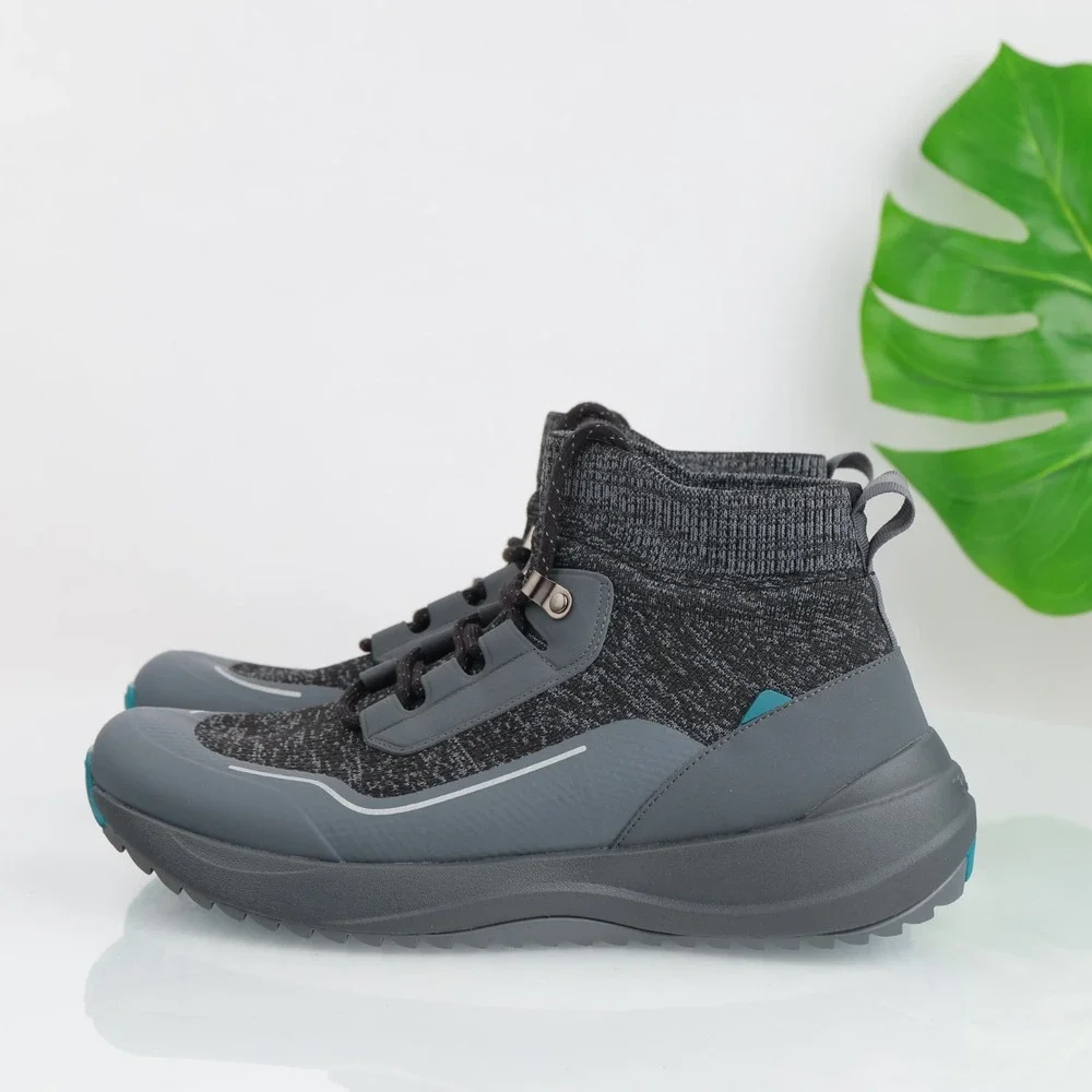 Vessi Mens Stormburst High Top Sneaker Boot Size 10 Waterproof Gray Lace Up Shoe